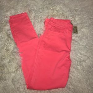 Hot pink skinny jeans size 6